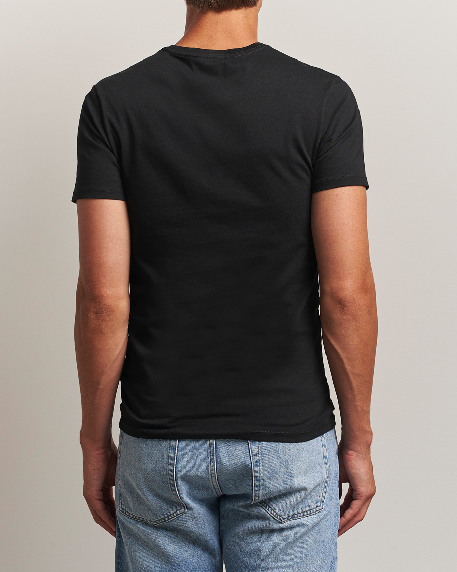 Heren | T-shirts | Lacoste | 3-Pack Crew Neck T-Shirt Black