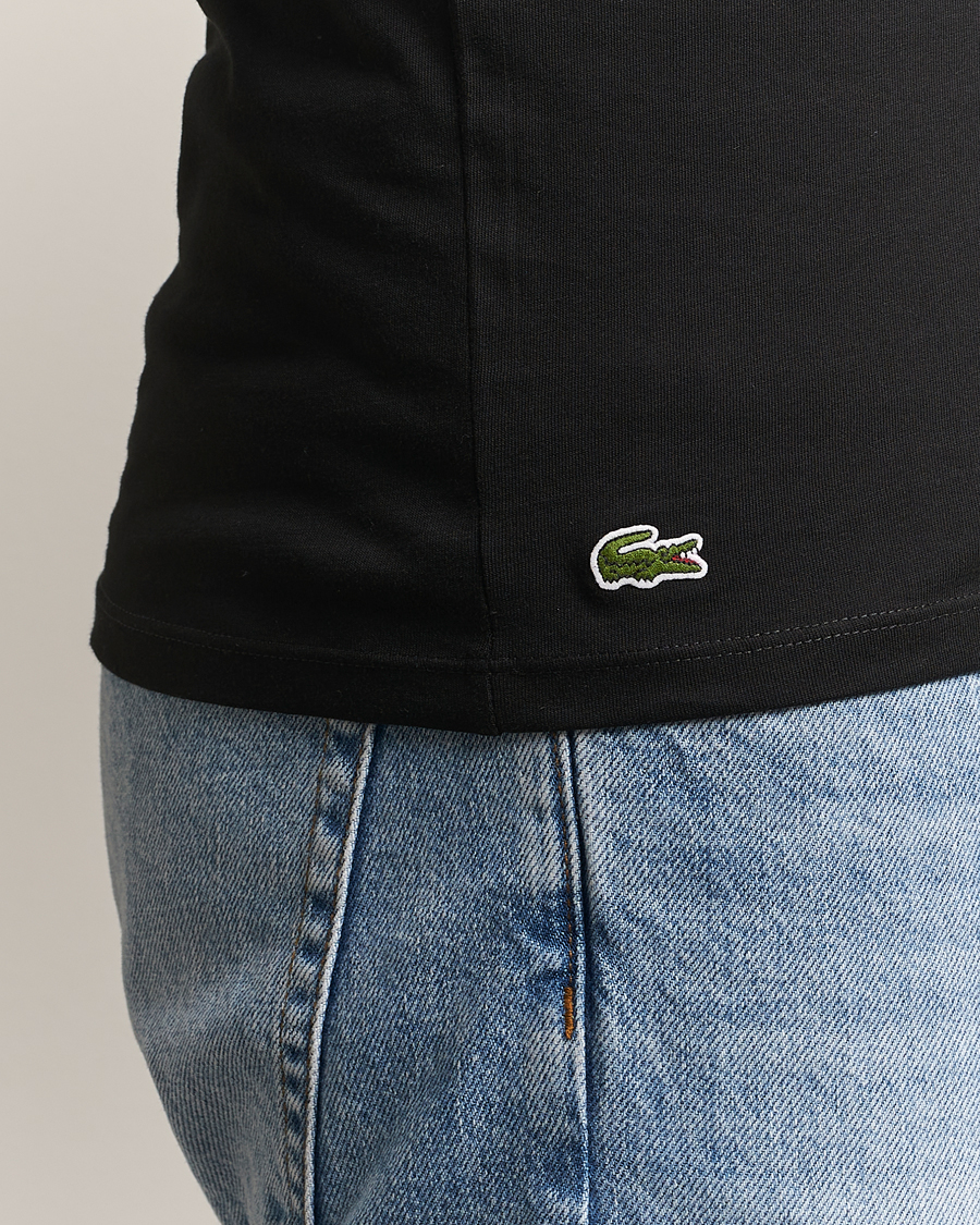 Heren | T-shirts | Lacoste | 3-Pack Crew Neck T-Shirt Black