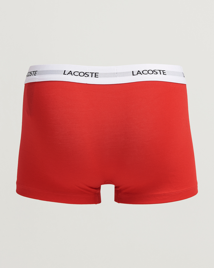 Heren | Ondergoed | Lacoste | 3-Pack Stretch Cotton Trunks Navy/White/Red
