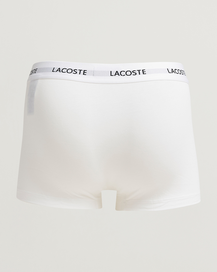 Heren | Ondergoed | Lacoste | 3-Pack Stretch Cotton Trunks Black/White/Grey