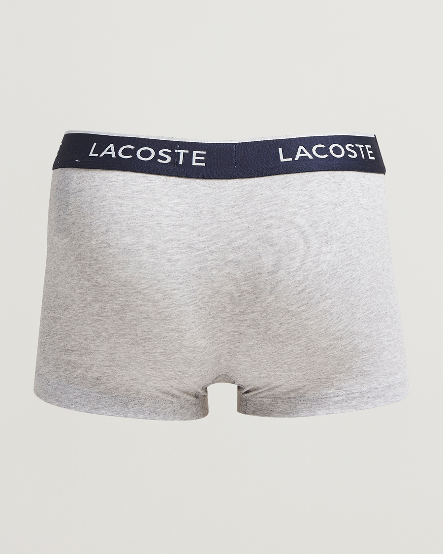 Heren | Ondergoed | Lacoste | 3-Pack Stretch Cotton Trunks Silver Chine