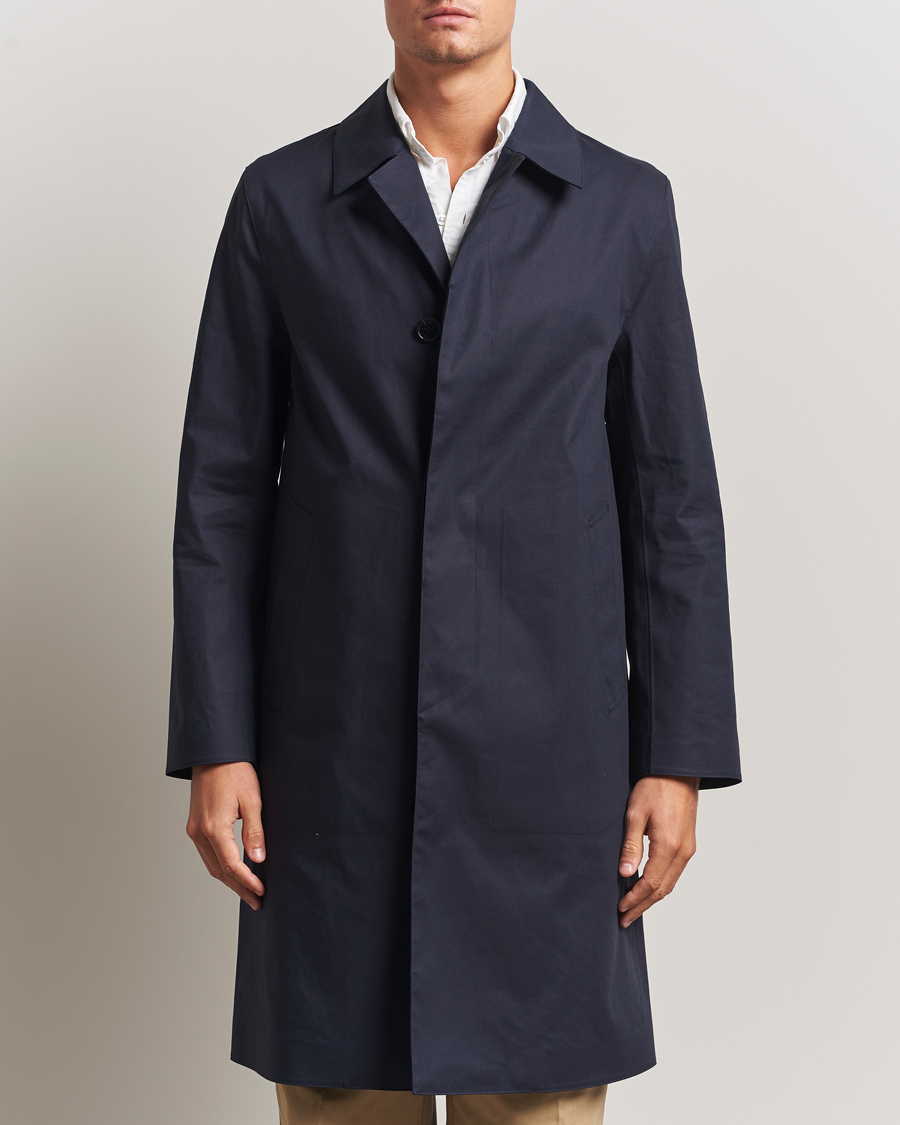 Heren | Jassen | Mackintosh | Dunkeld Car Coat Navy