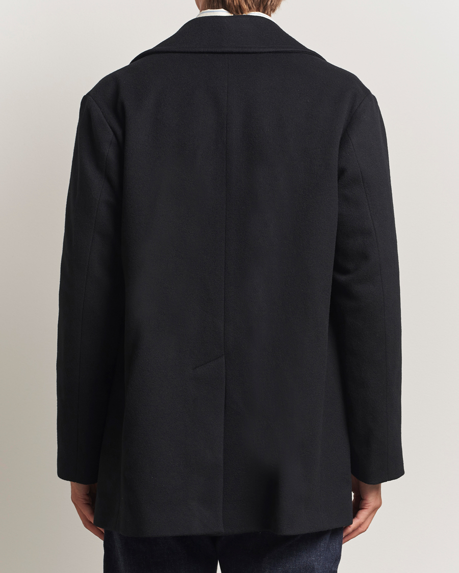 Heren | Jassen | Mackintosh | Dalton Wool/Cashmere Peacoat Black