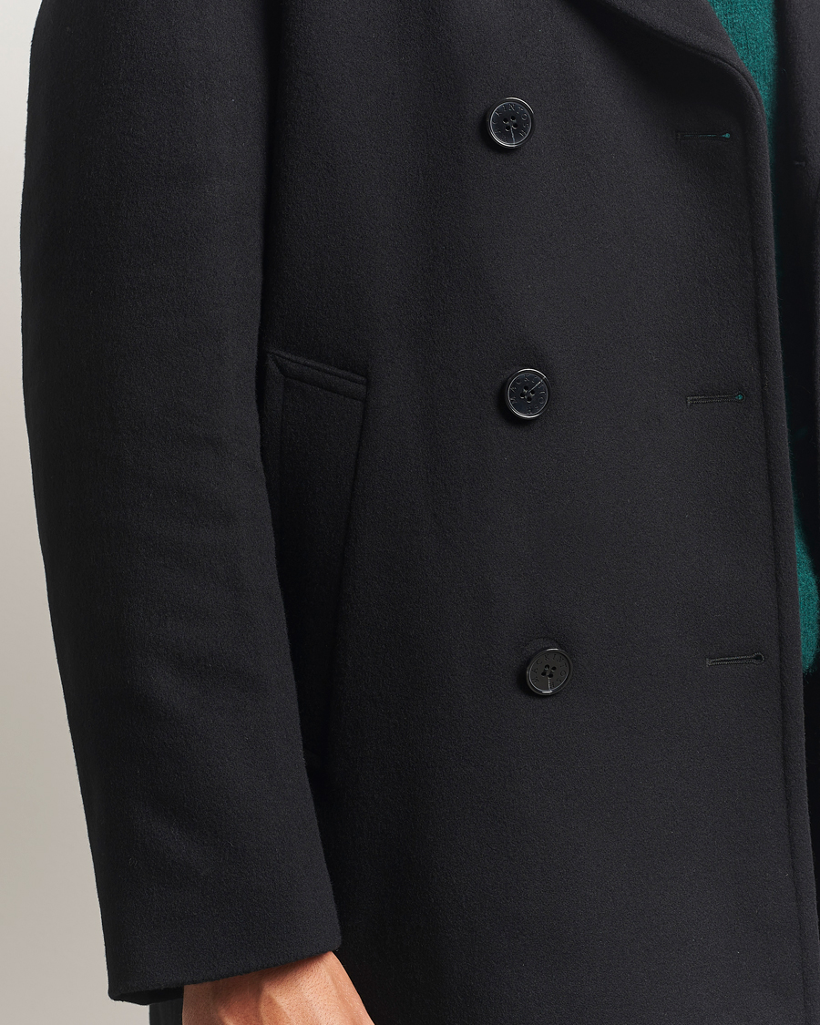 Heren | Jassen | Mackintosh | Dalton Wool/Cashmere Peacoat Black