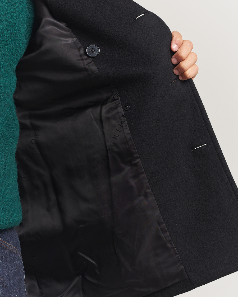 Heren | Jassen | Mackintosh | Dalton Wool/Cashmere Peacoat Black