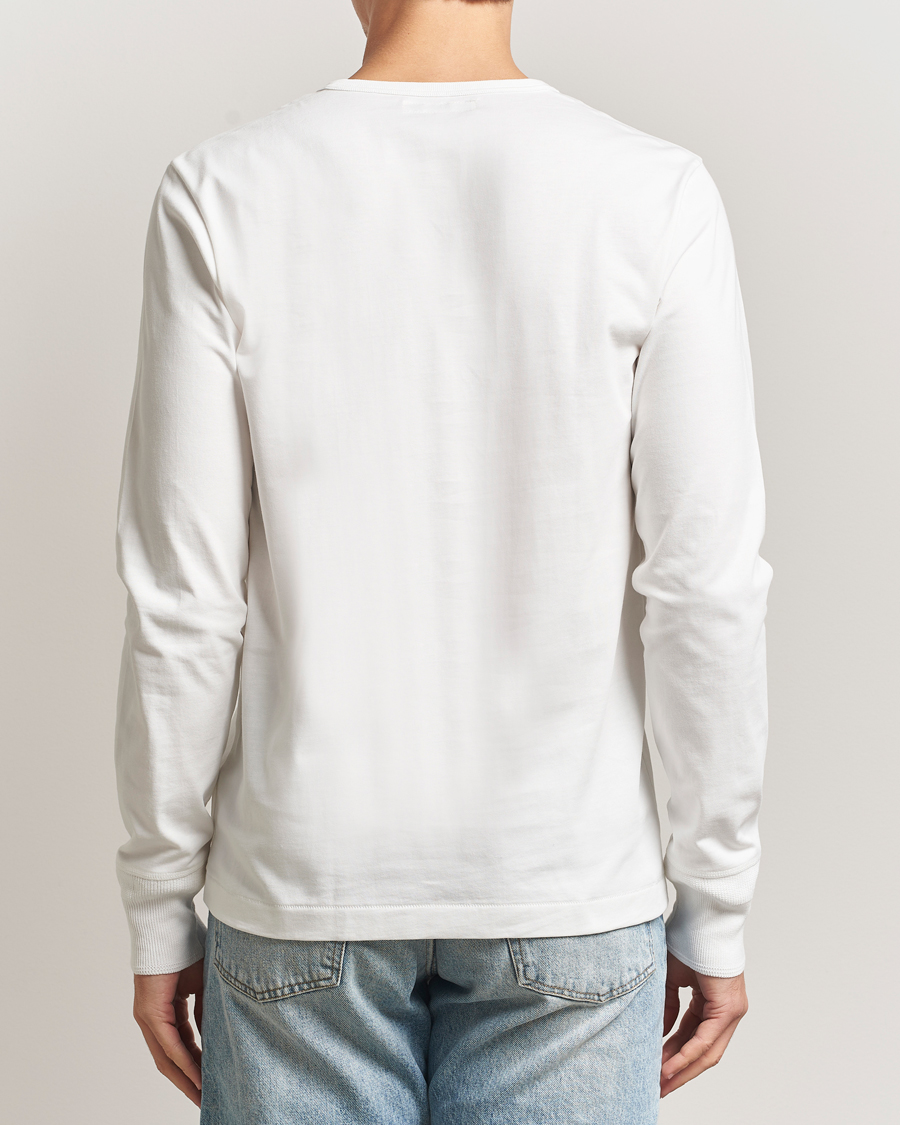 Heren | T-shirts | Merz b. Schwanen | Classic Fit Sturdy Organic Cotton Henley White