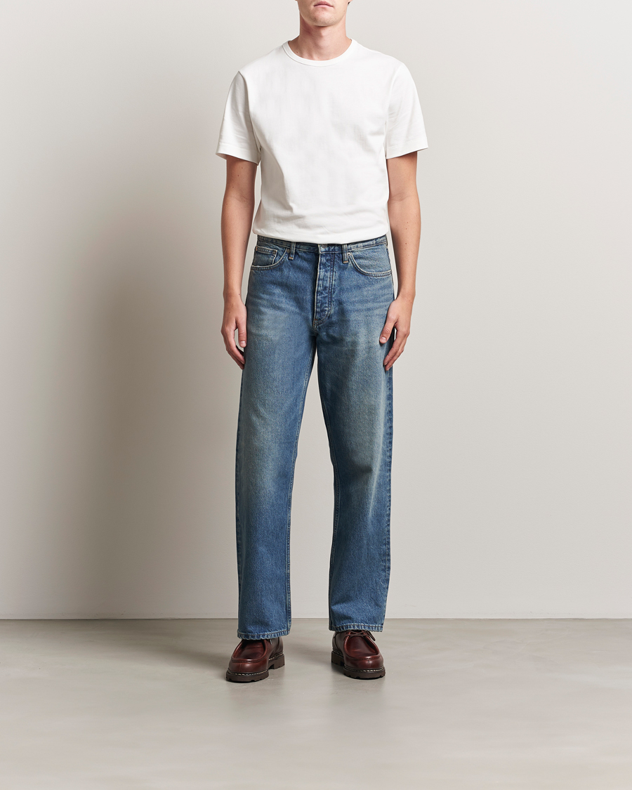 Heren | T-shirts | Merz b. Schwanen | Classic Fit Sturdy Loopwheeled T-Shirt White