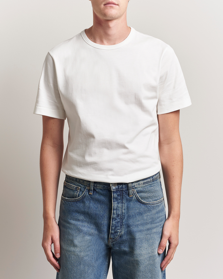Heren | T-shirts | Merz b. Schwanen | Classic Fit Sturdy T-Shirt White