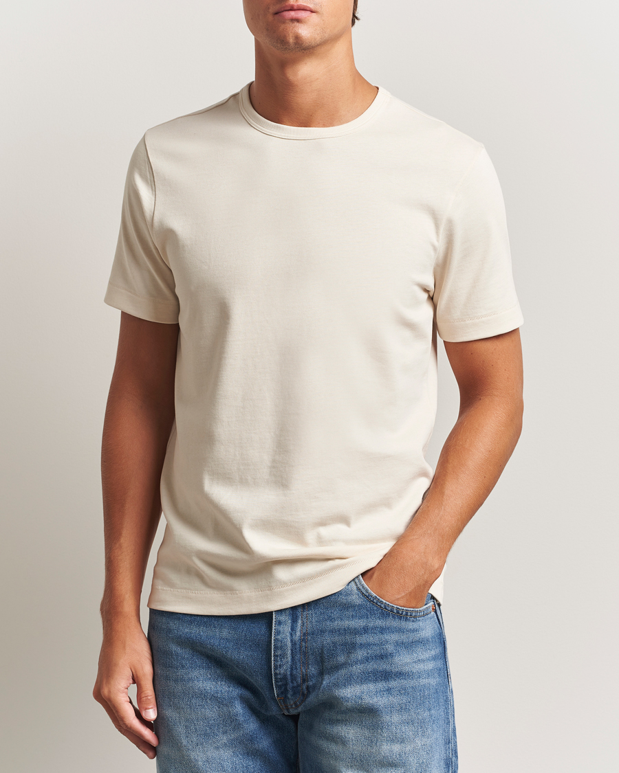 Heren | T-shirts | Merz b. Schwanen | Classic Fit Sturdy T-Shirt Nature