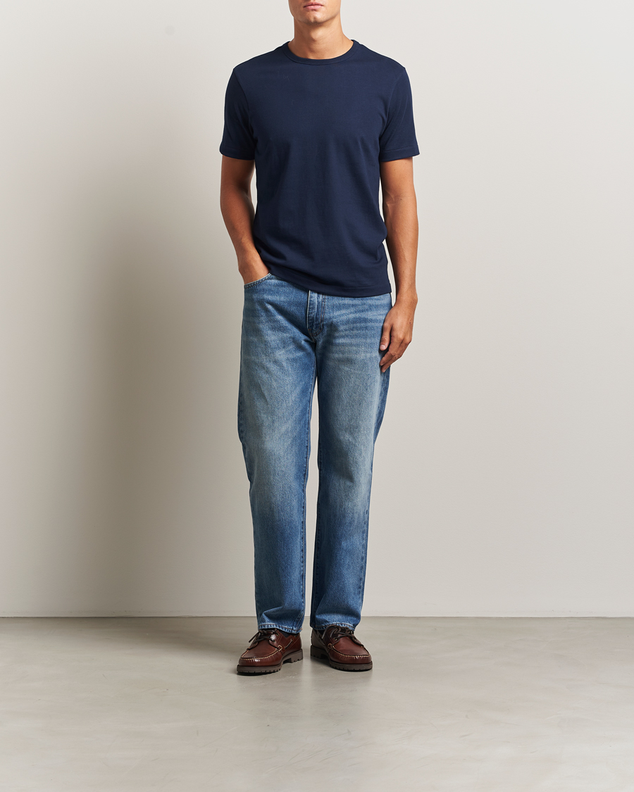 Heren | T-shirts | Merz b. Schwanen | Classic Fit Sturdy T-Shirt Ink Blue