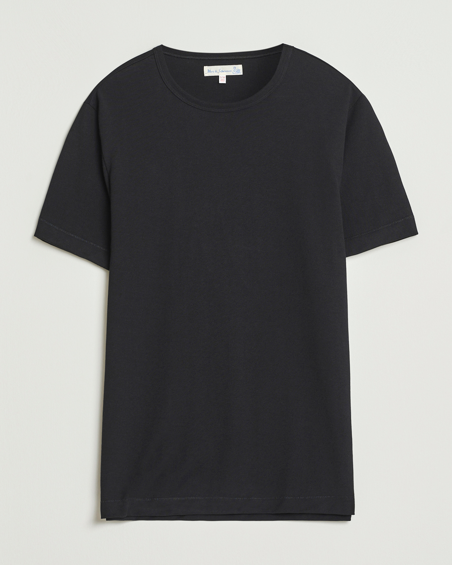 Heren | T-shirts | Merz b. Schwanen | Classic Fit Sturdy T-Shirt Black
