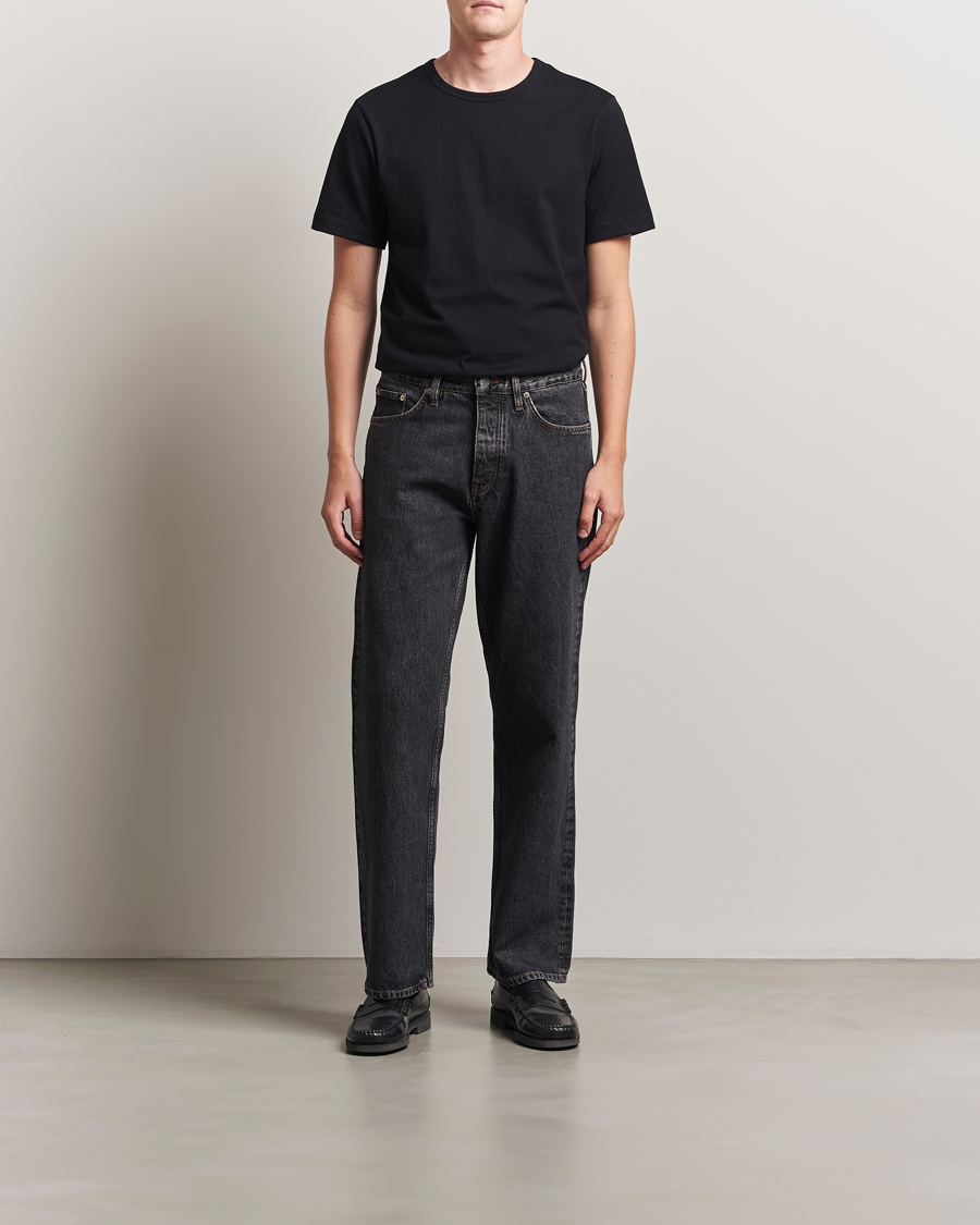 Heren | T-shirts | Merz b. Schwanen | Classic Fit Sturdy Loopwheeled T-Shirt Black