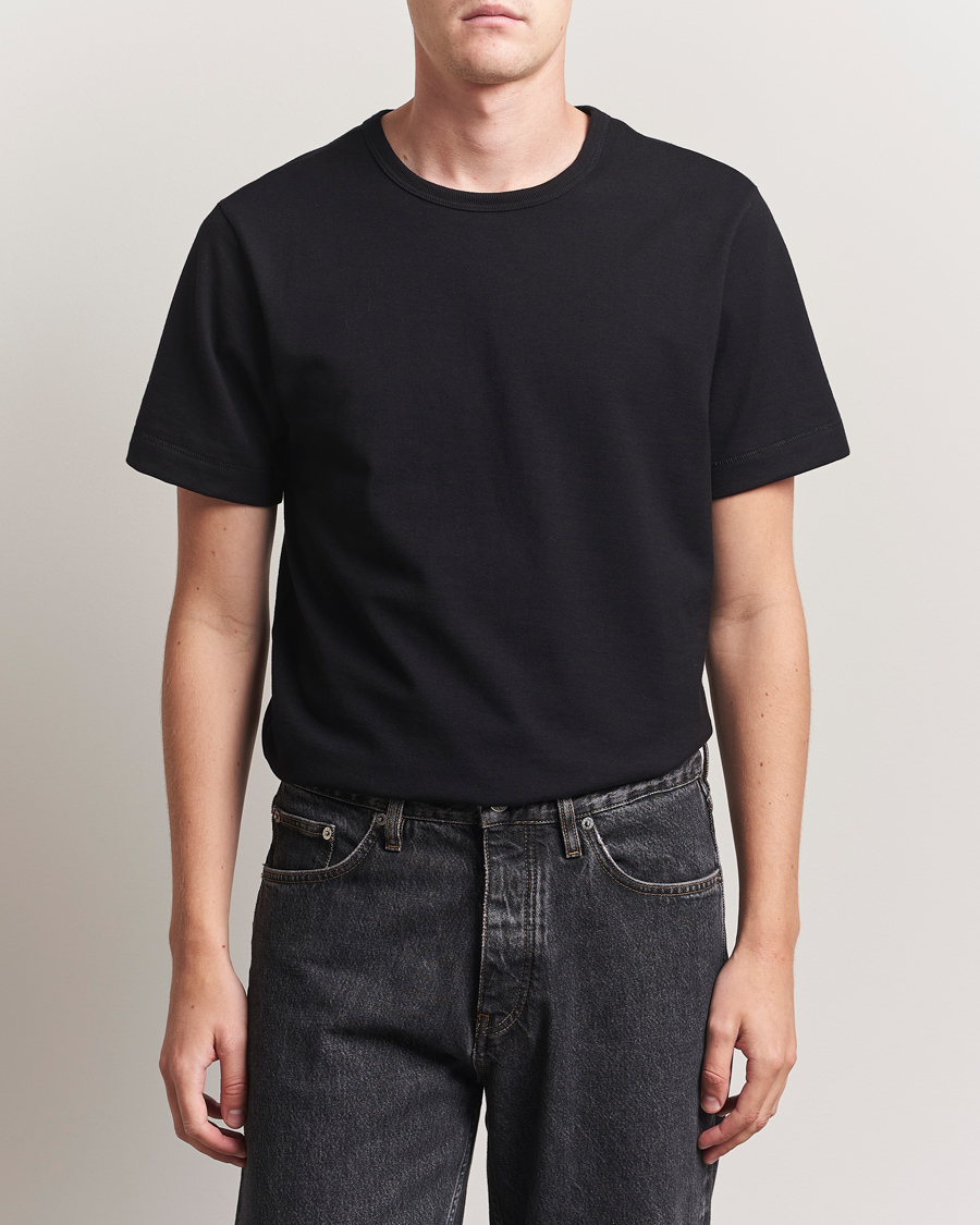 Heren | T-shirts | Merz b. Schwanen | Classic Fit Sturdy T-Shirt Black