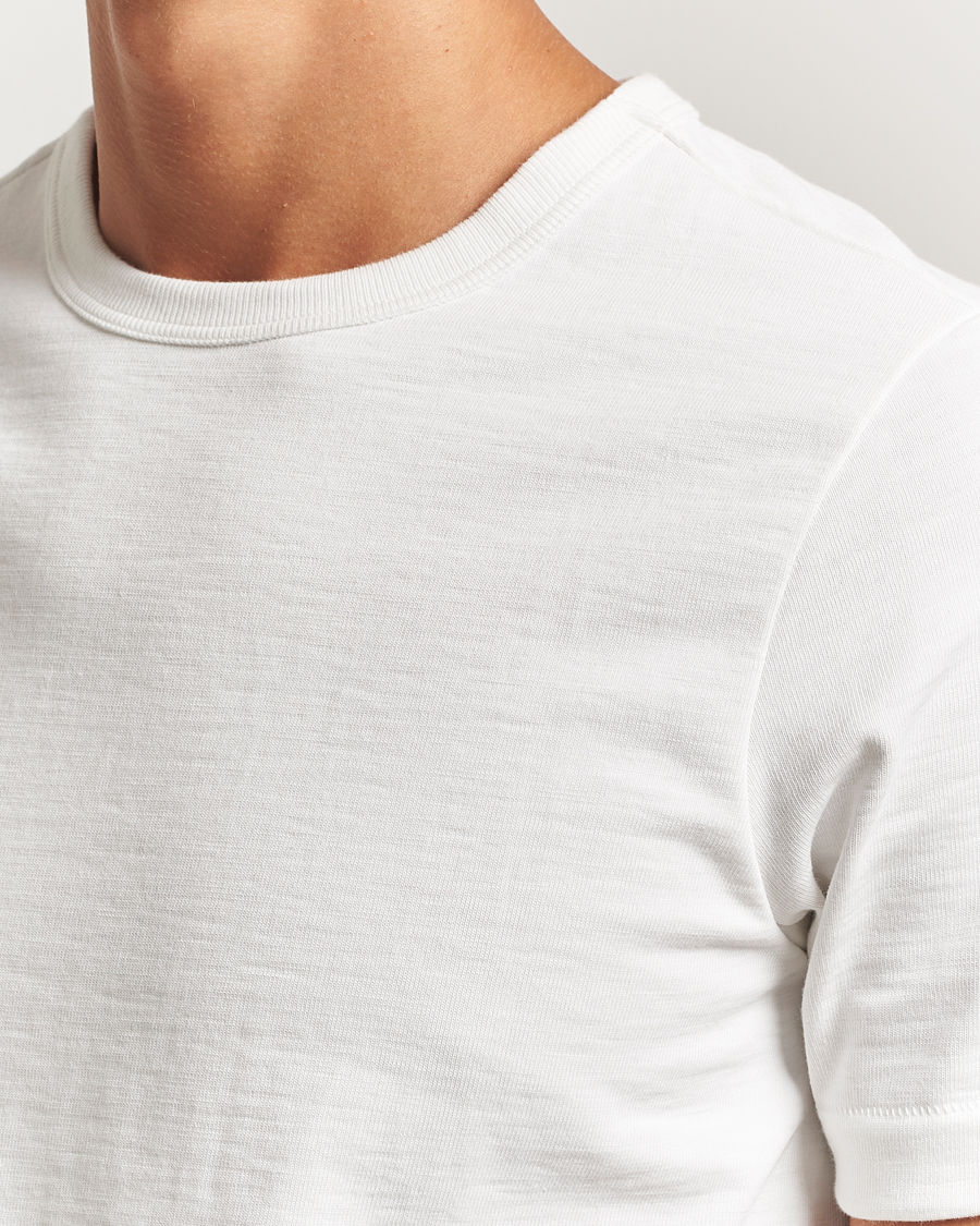 Heren | T-shirts | Merz b. Schwanen | Relaxed Fit Loopwheeled Heavy T-Shirt White