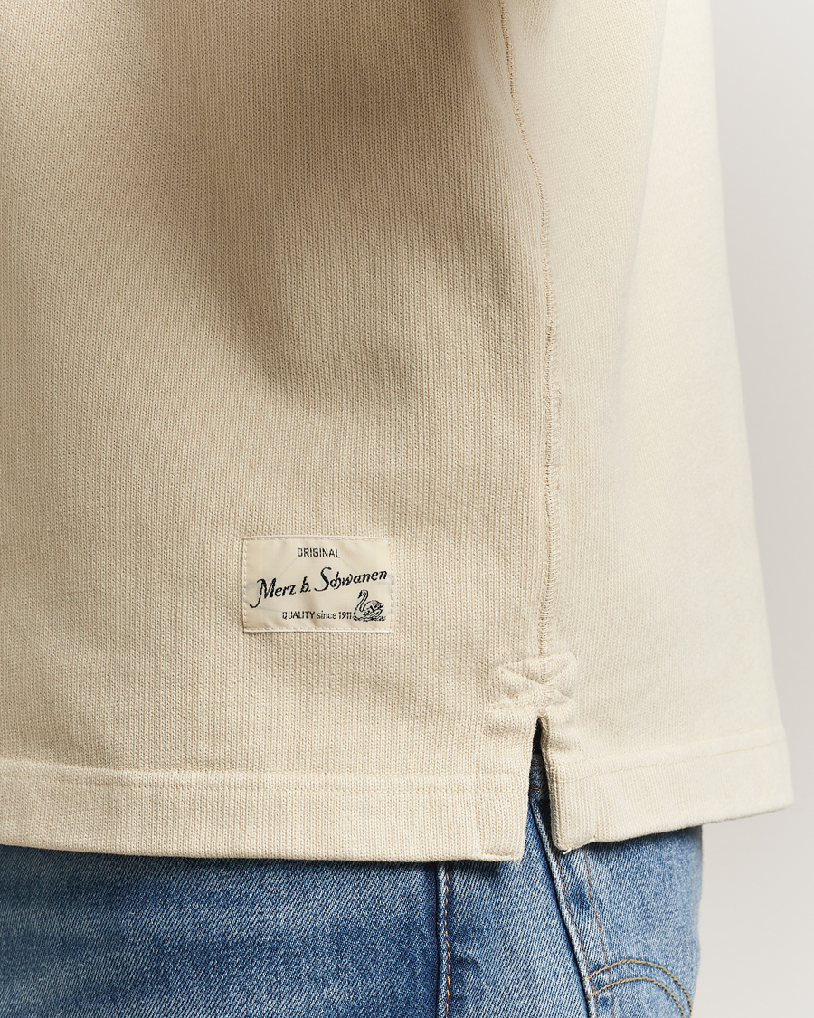 Heren | Truien | Merz b. Schwanen | Relaxed Fit Vintage Cotton Rugby Shirt Nature