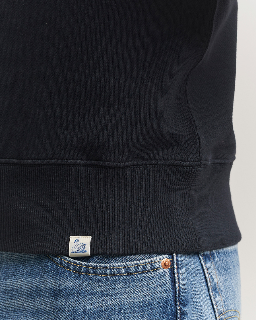 Heren | Truien | Merz b. Schwanen | Relaxed Fit Vintage Cotton Sweatshirt Charcoal