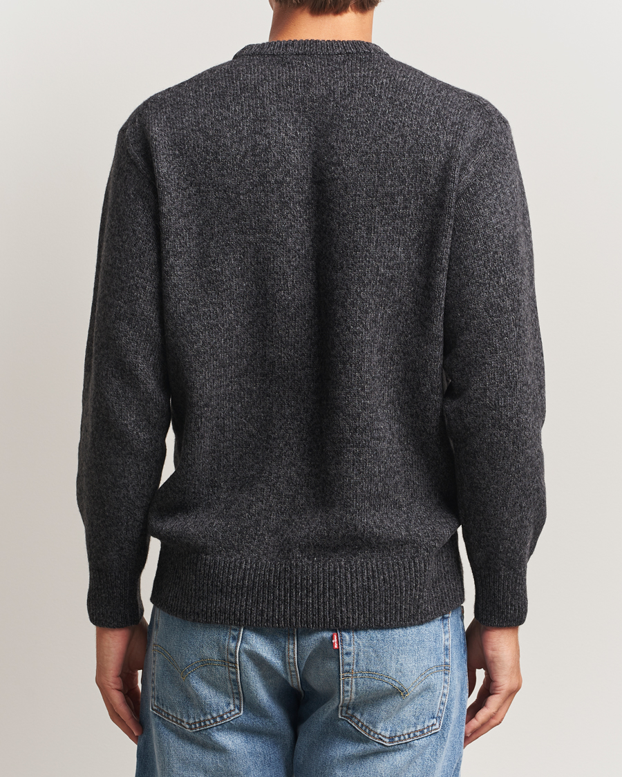 Heren | Truien | Merz b. Schwanen | Merino/Cashmere Knitted Sweater Dark Grey Melange