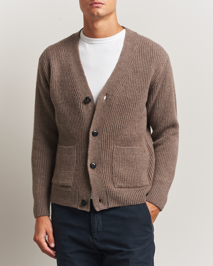 Heren | Truien | Merz b. Schwanen | Merino/Cashmere Knitted Cardigan Grain