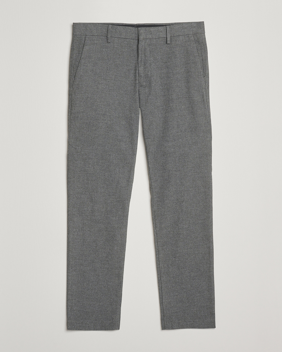 Heren | Broeken | NN07 | Theo Brushed Cotton Trousers Dark Grey