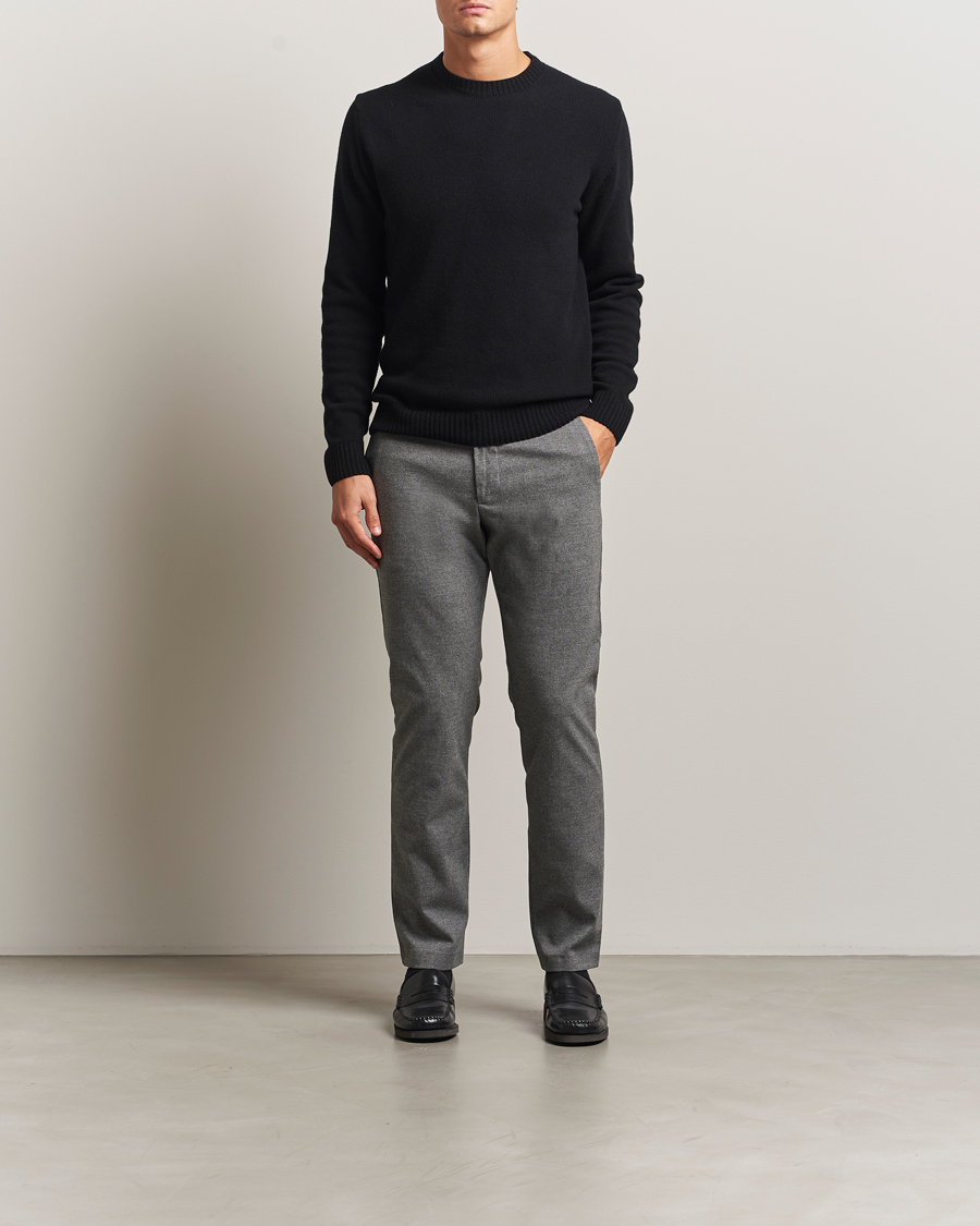 Heren | Broeken | NN07 | Theo Brushed Cotton Trousers Dark Grey