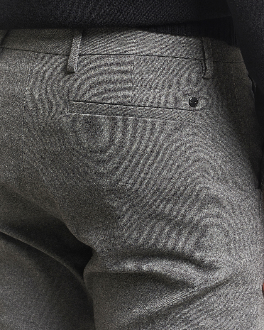 Heren | Broeken | NN07 | Theo Brushed Cotton Trousers Dark Grey
