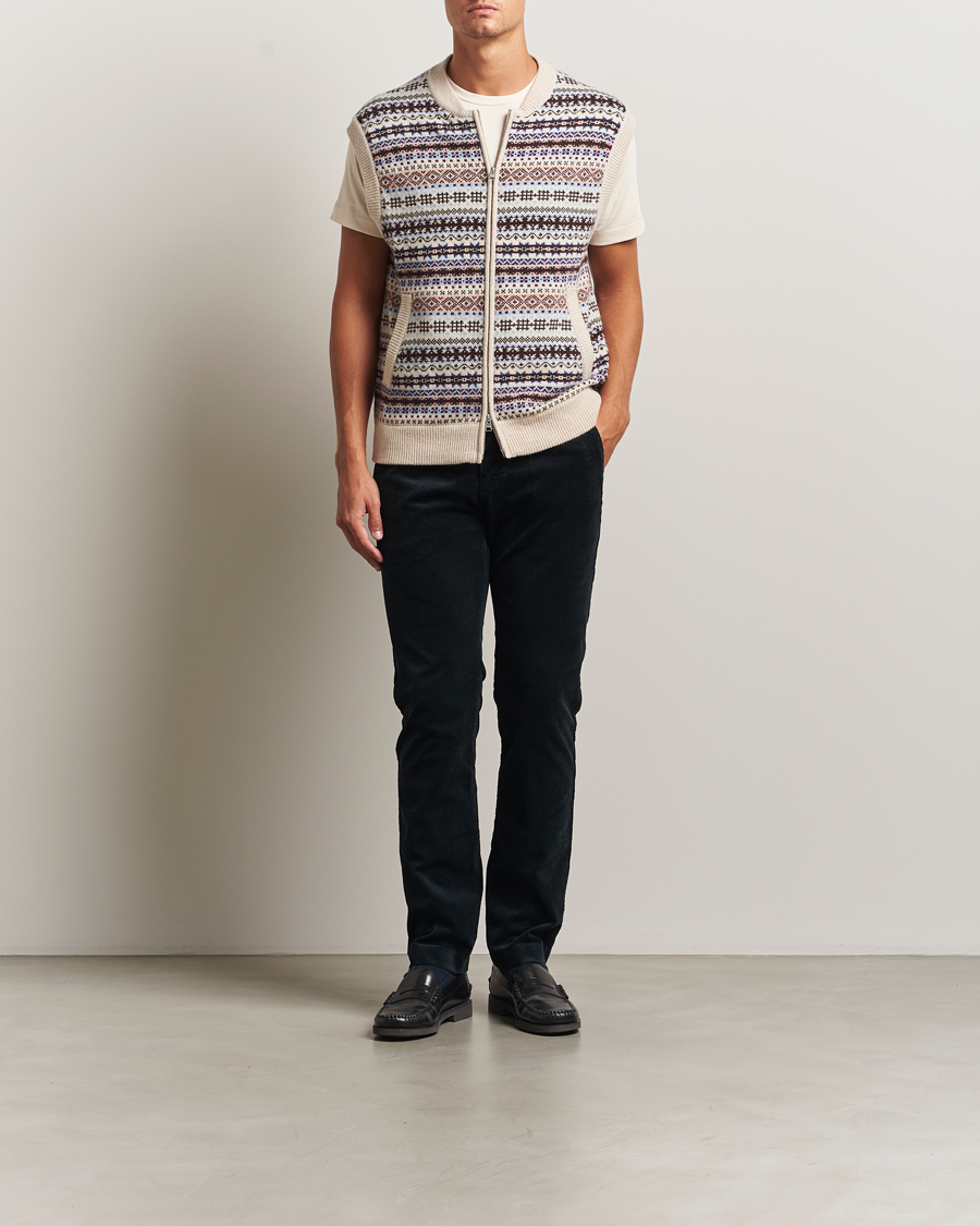 Heren | Broeken | NN07 | Theo Regular Fit Corduroy Chinos Navy Blue