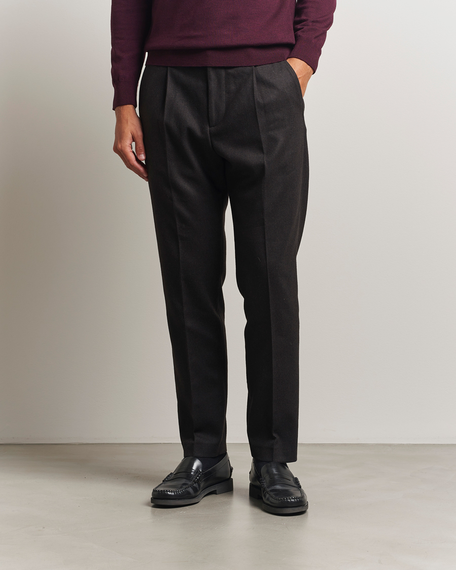 Heren | Broeken | NN07 | Bill Wool Pleated Trousers Brown