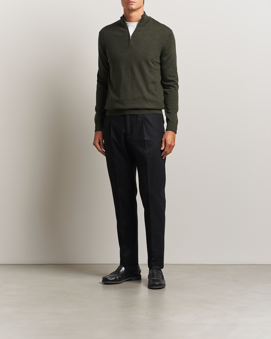 Heren | Broeken | NN07 | Bill Wool Pleated Trousers Black