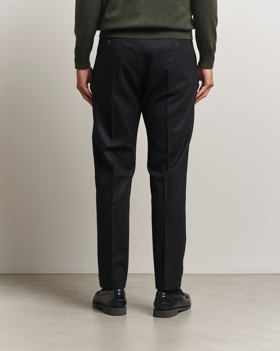 Heren | Broeken | NN07 | Bill Wool Pleated Trousers Black