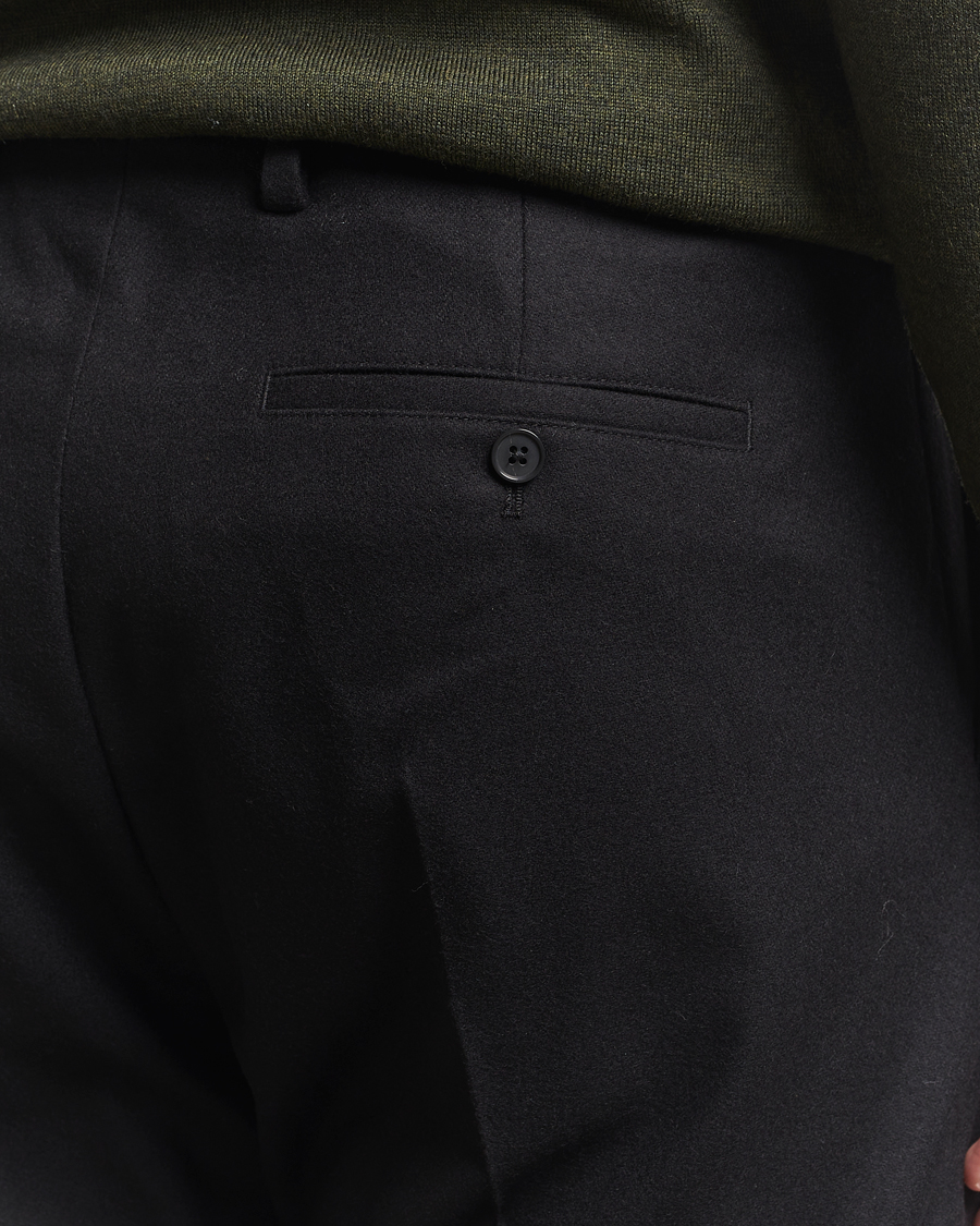 Heren | Broeken | NN07 | Bill Wool Pleated Trousers Black