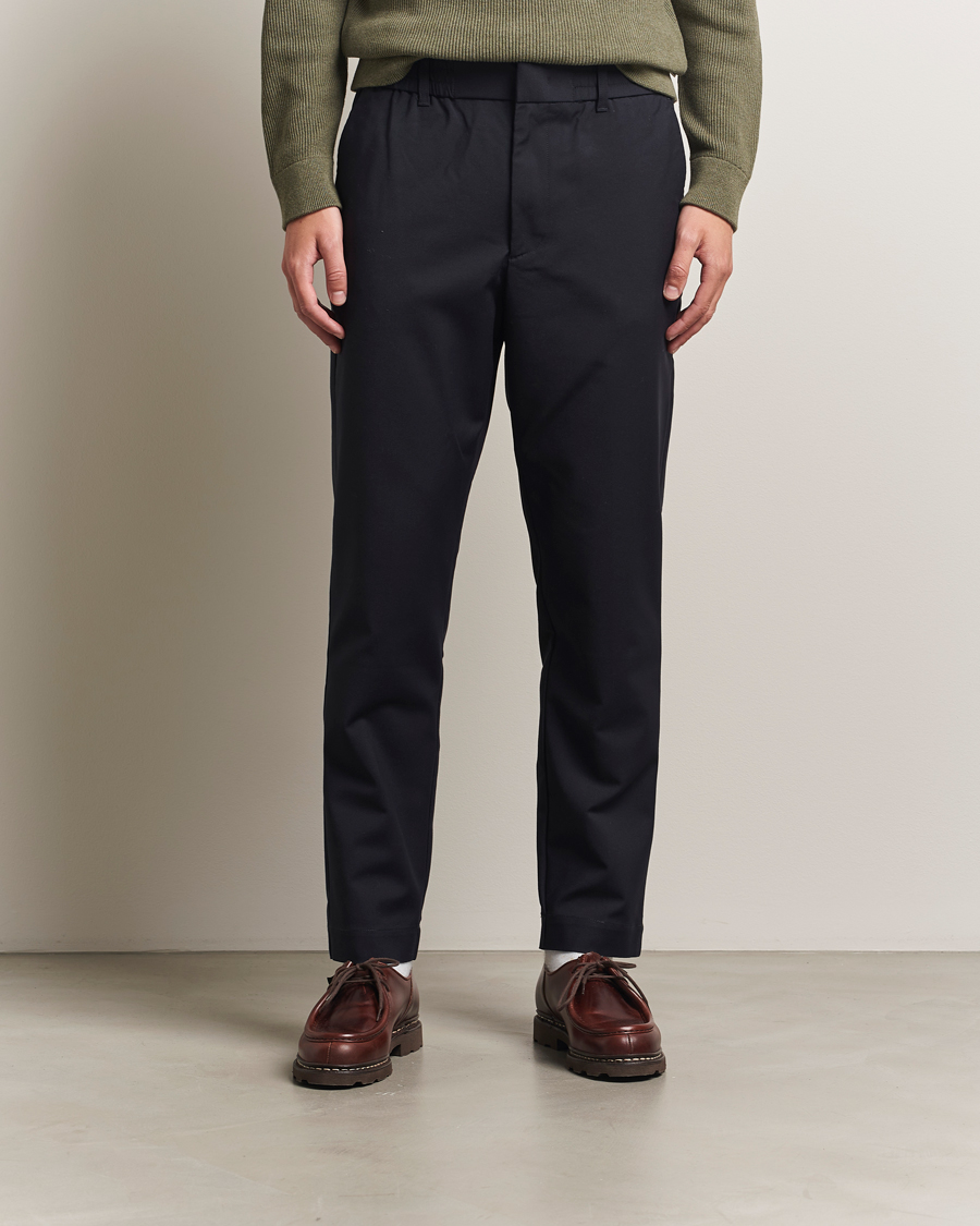 Heren | Broeken | NN07 | Billie Drawstring Trousers Navy Blue