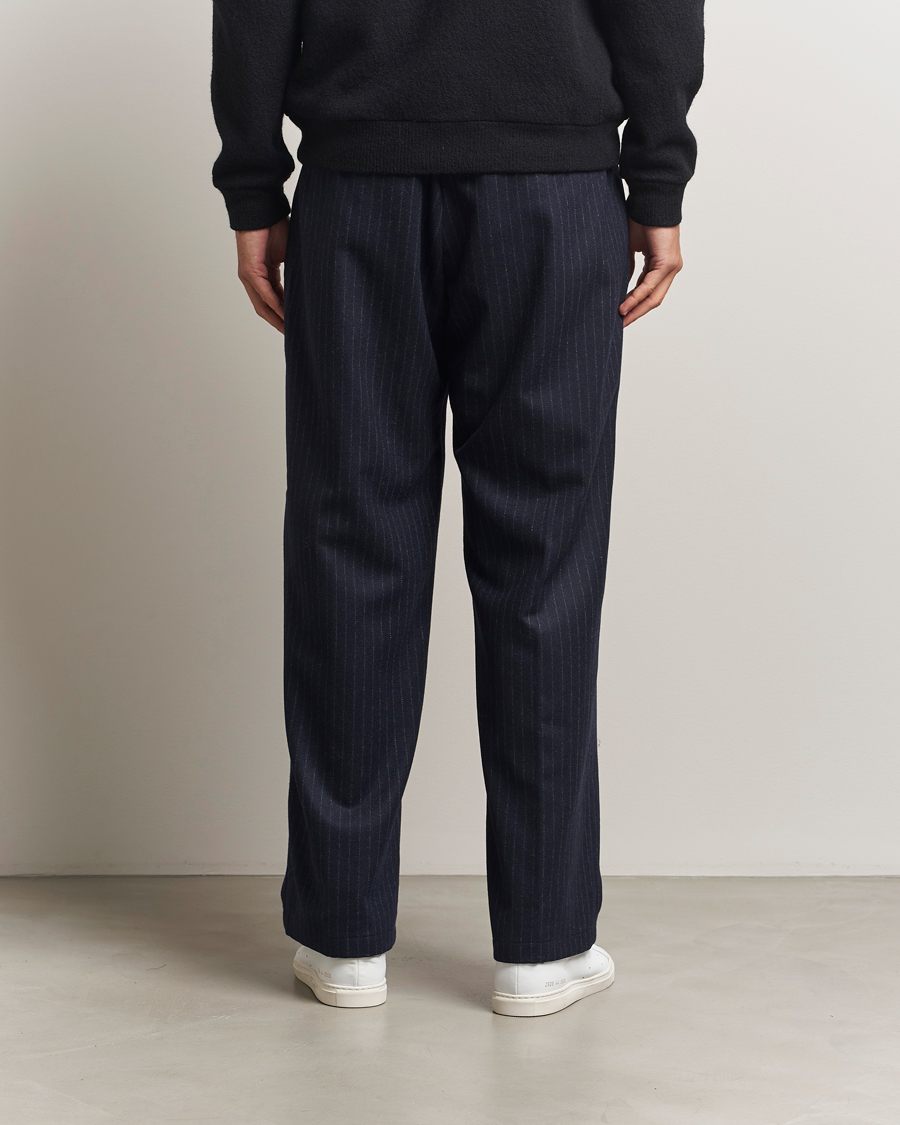 Heren | Broeken | NN07 | Kay Wool Pleated Pinstriped Trousers Navy Blue
