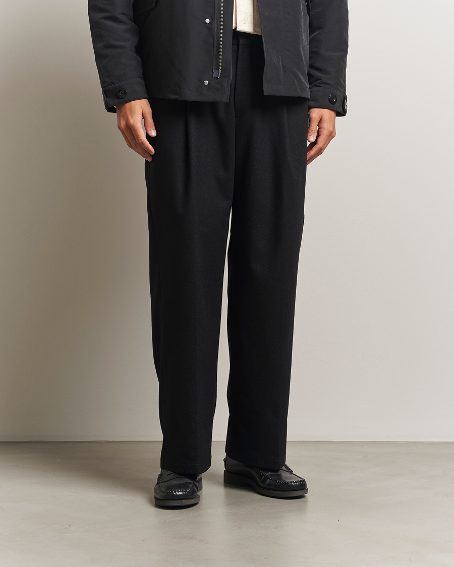 Heren | Broeken | NN07 | Kay Wool Pleated Trousers Black