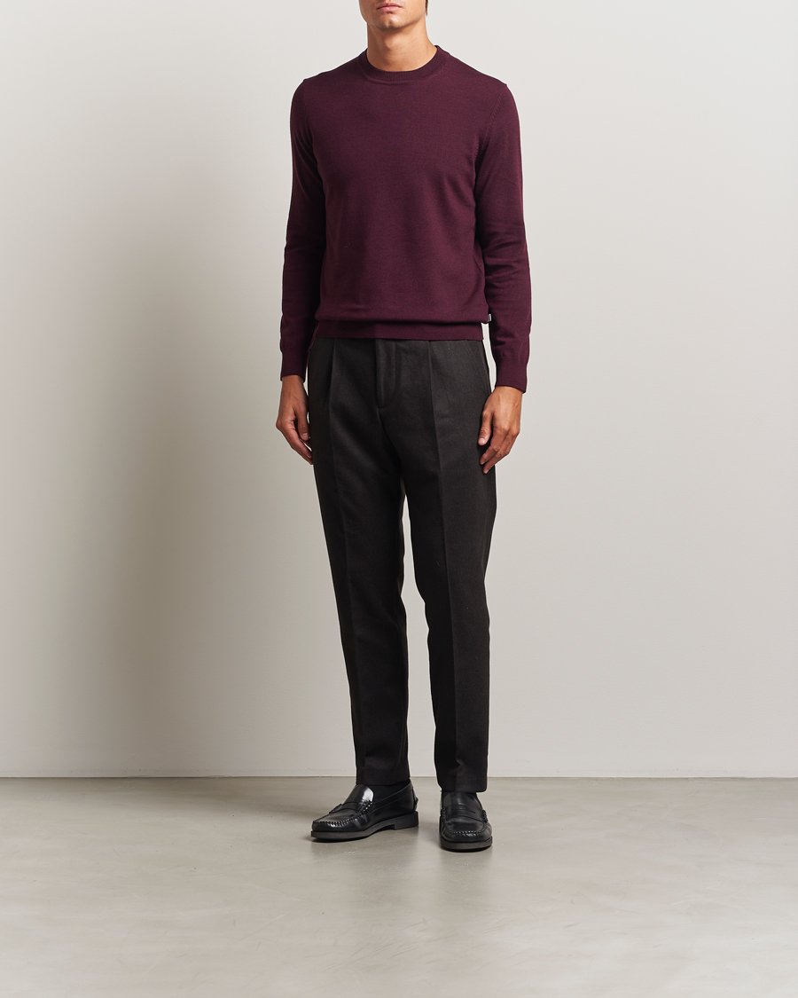 Heren | Truien | NN07 | Ted Merino Crew Neck Pullover Wine Red