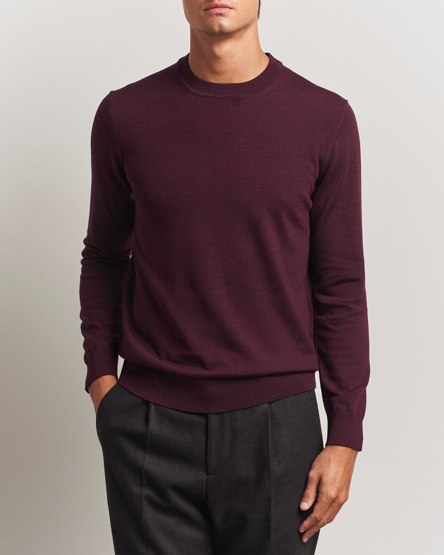Heren | Truien | NN07 | Ted Merino Crew Neck Pullover Wine Red