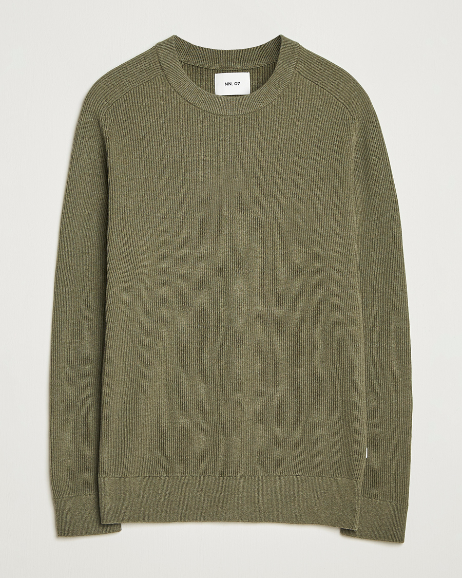 Heren | Truien | NN07 | Kevin Cotton Knitted Sweater Capers Green