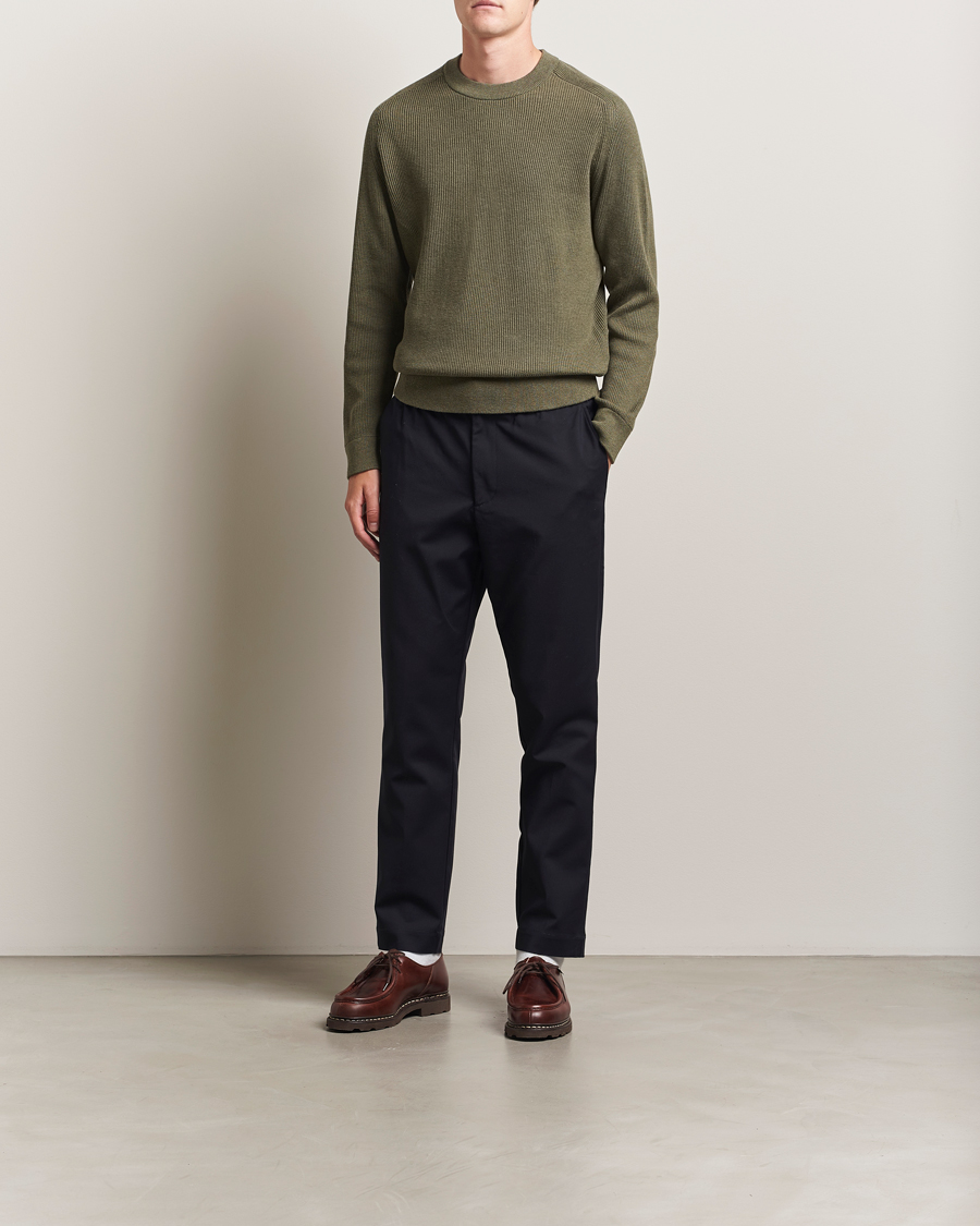 Heren | Truien | NN07 | Kevin Cotton Knitted Sweater Capers Green