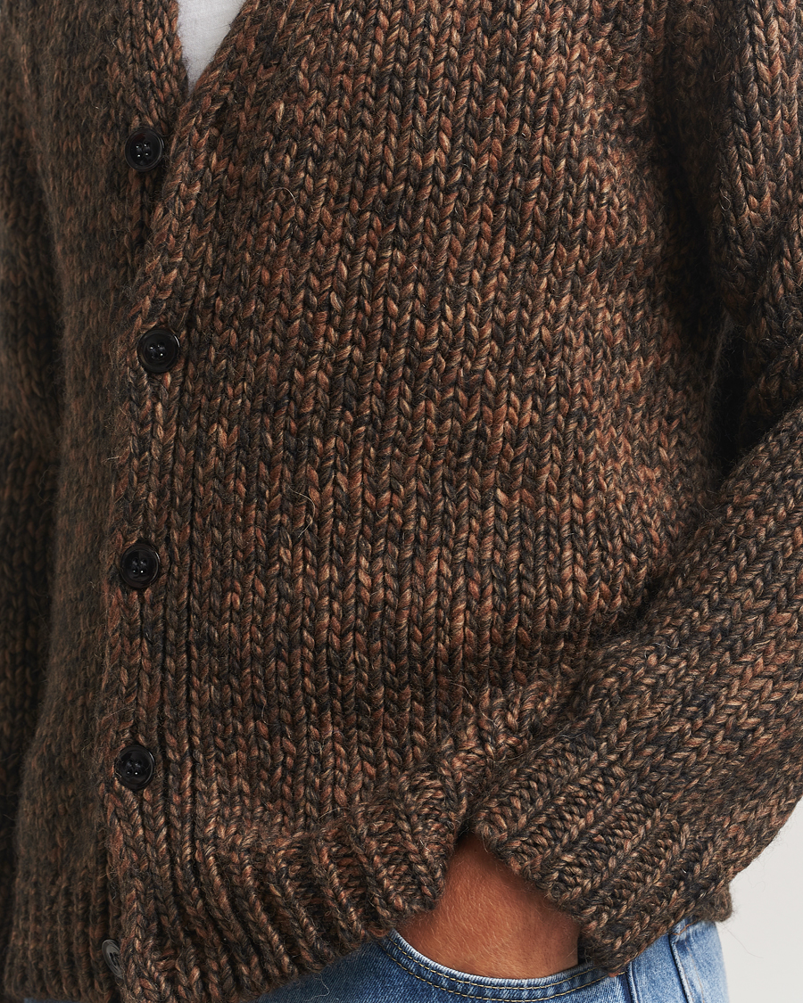 Heren | Truien | NN07 | Osky Heavy Knitted Cardigan Demitasse Brown