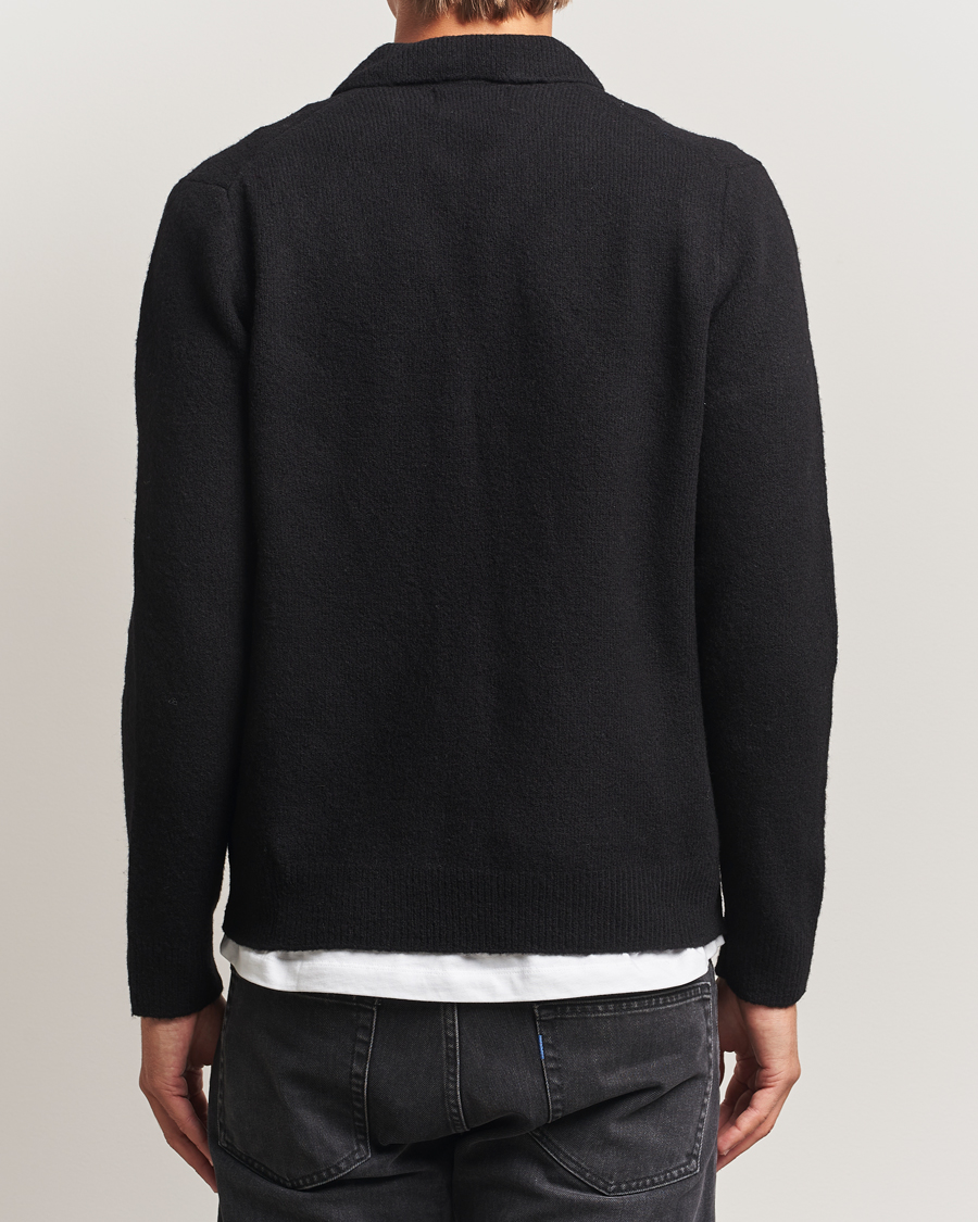 Heren | Truien | NN07 | Hope Wool Knitted Polo Black