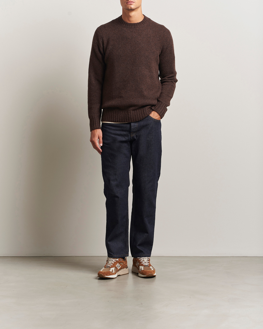 Heren | Truien | NN07 | Lee Wool Knitted Sweater Demitasse Brown