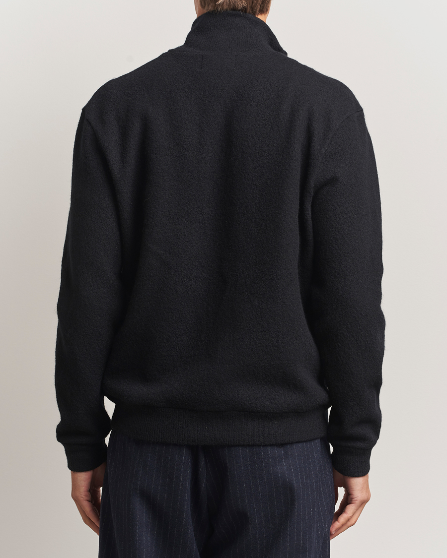 Heren | Truien | NN07 | Boiled Wool Full Zip Black