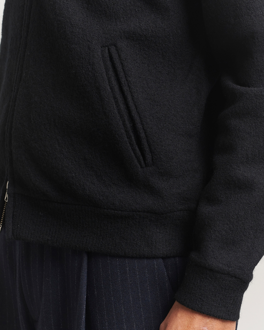 Heren | Truien | NN07 | Boiled Wool Full Zip Black