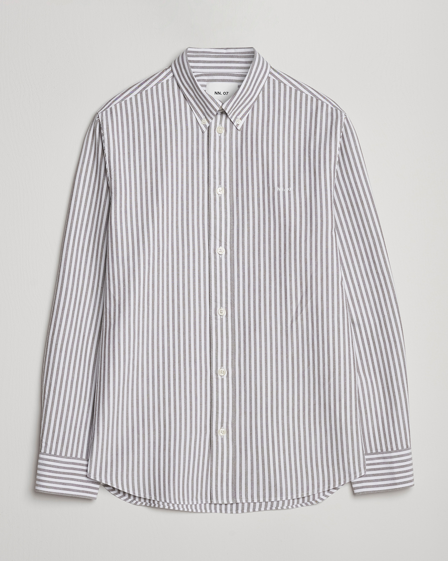 Heren | Overhemden | NN07 | Colby Oxford Shirt Brown/White