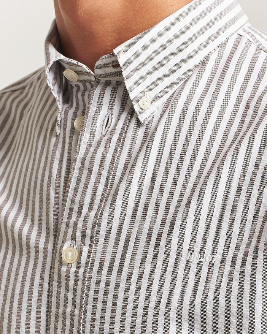 Heren | Overhemden | NN07 | Colby Oxford Shirt Brown/White