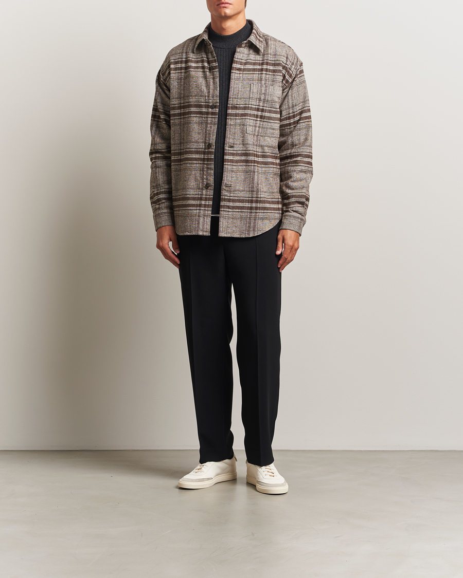 Heren | Overhemden | NN07 | Adwin Checked Overshirt Brown