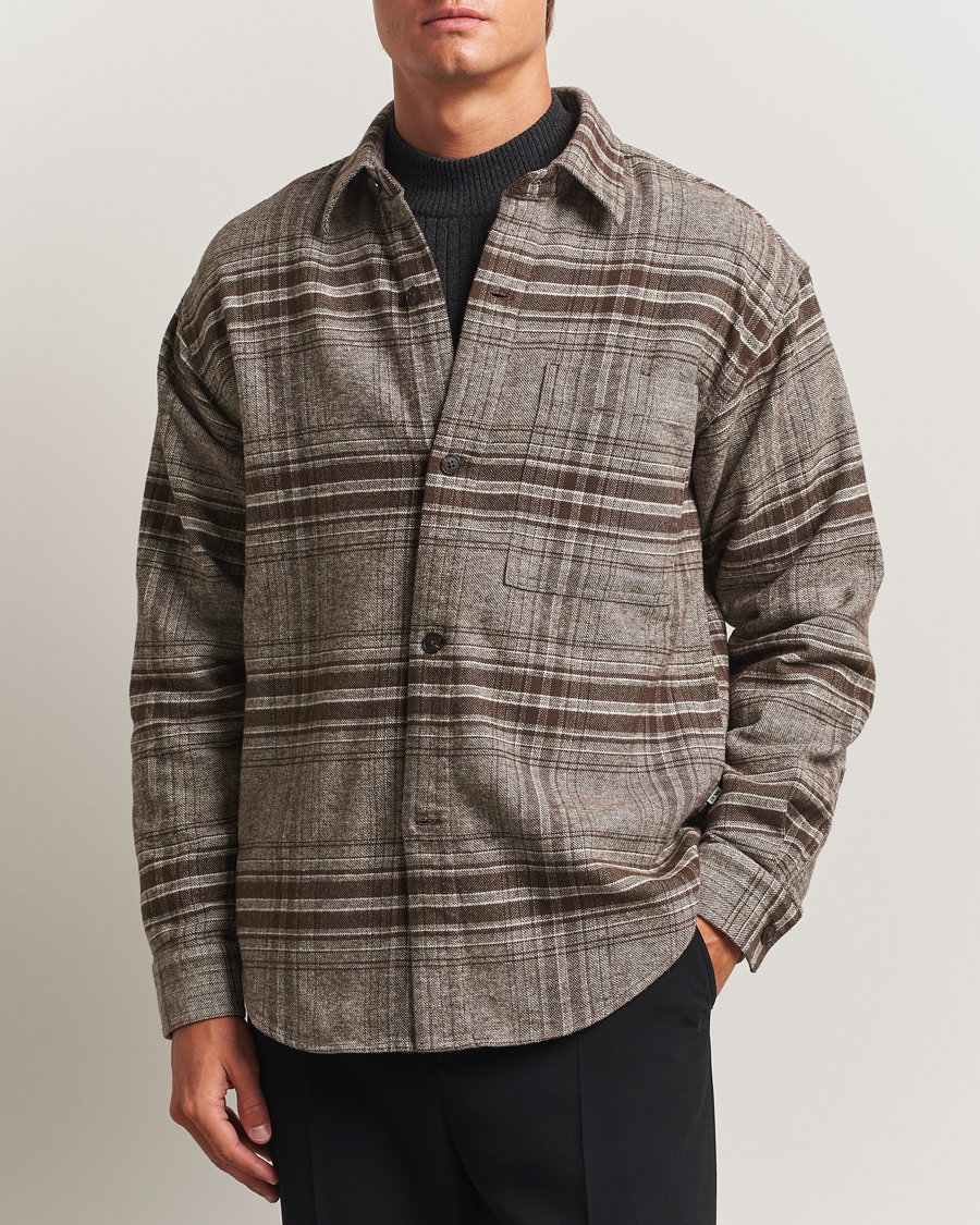 Heren | Overhemden | NN07 | Adwin Checked Overshirt Brown