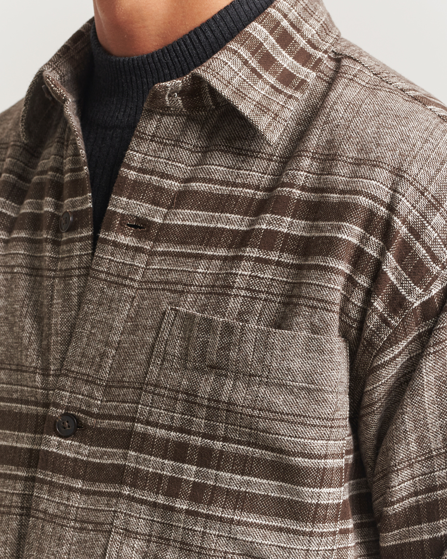 Heren | Overhemden | NN07 | Adwin Checked Overshirt Brown