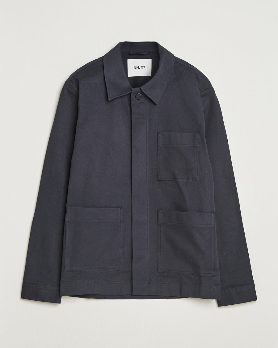 Heren | Overhemden | NN07 | Olav Cotton Overshirt Deep Navy