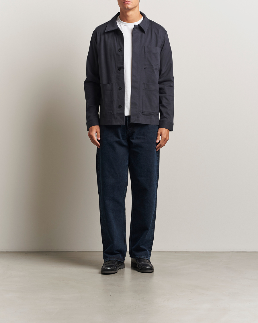 Heren | Overhemden | NN07 | Olav Cotton Overshirt Deep Navy