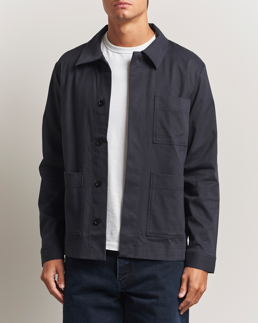 Heren | Overhemden | NN07 | Olav Cotton Overshirt Deep Navy